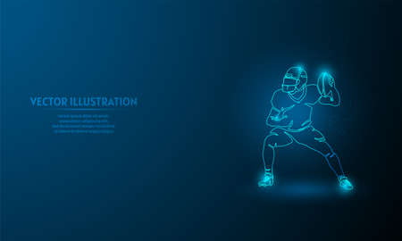 american football on blue abstract background. simple blue background. Starlight backgroundのイラスト素材