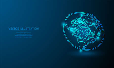 fishing on blue abstract background. simple blue background. Starlight backgroundのイラスト素材