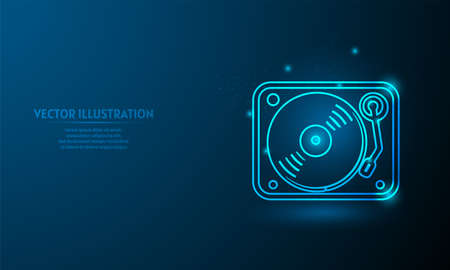 music play on blue abstract background. simple blue background. Starlight backgroundのイラスト素材