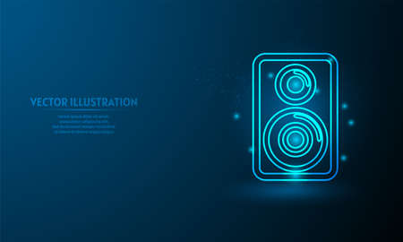 sound audio on blue abstract background. simple blue background. Starlight backgroundのイラスト素材