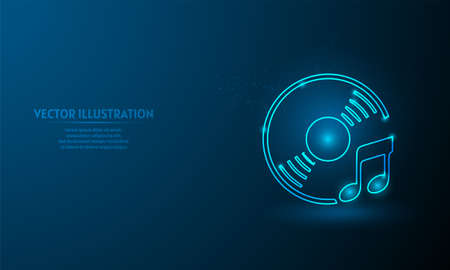 music on blue abstract background. simple blue background. Starlight backgroundのイラスト素材