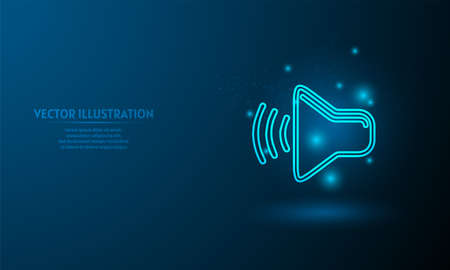 sound on blue abstract background. simple blue background. Starlight backgroundのイラスト素材