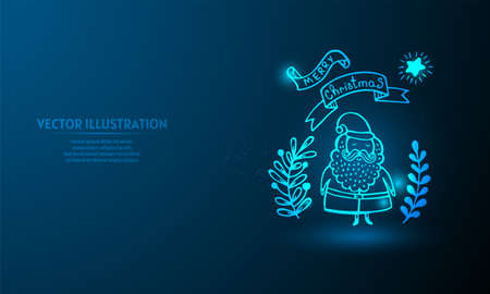 merry christmas on blue abstract background. simple blue background. Starlight backgroundのイラスト素材