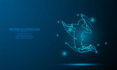 glowing badminton on a dark blue background of the space with shining stars.のイラスト素材