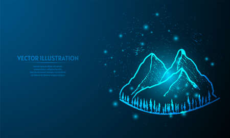 glowing man holding broken flower  on dark blue.  man with starlight background.のイラスト素材