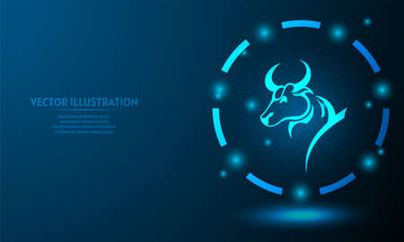 2021 years on blue abstract background. simple blue background. Starlight backgroundのイラスト素材