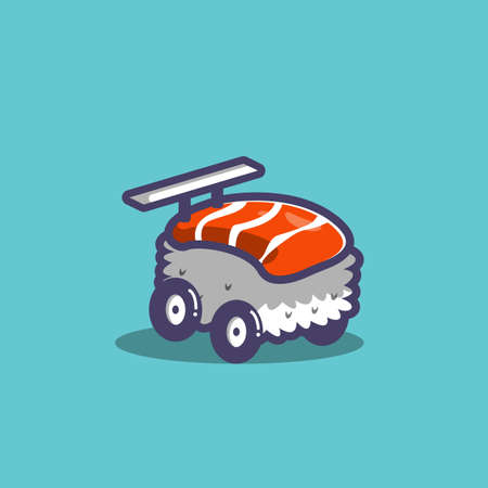 sushi supercar concept vector illustrationのイラスト素材