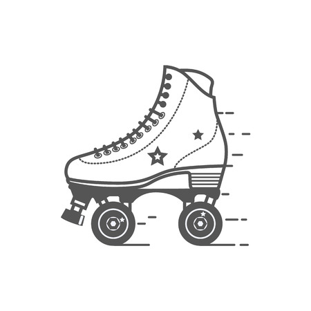 Roller skate icon. Flat vector related icon for web and mobile applications. It can be used as - logo, pictogram, icon, infographic element. Flat vector Illustration.のイラスト素材