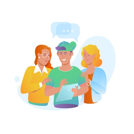 Internet Forum.Vector illustration of a communication concept.のイラスト素材
