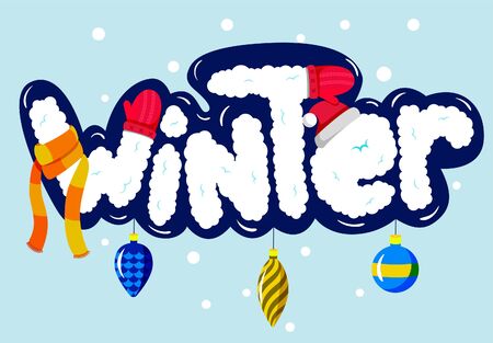 Winter inscription for cardsのイラスト素材