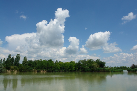 Beautiful lakes, near the village of  Zmajevo,Serbia ...の写真素材