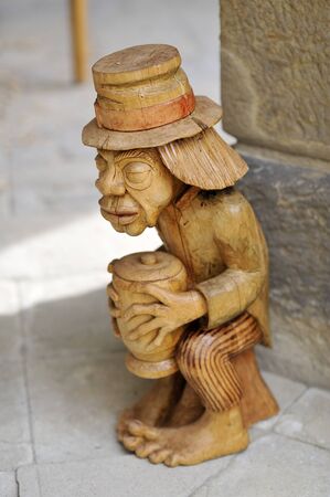 wooden water sprite with Cupの写真素材