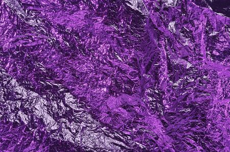 purple color textured aluminum foilの写真素材