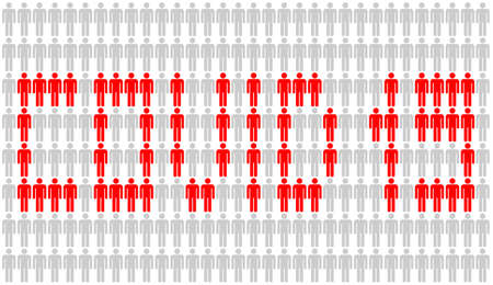 people infected with the . Vector illustration.のイラスト素材