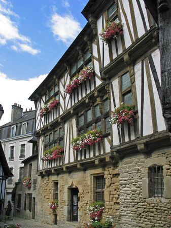 Quimperle, Timbered house in Brittany, Northern Franceの写真素材