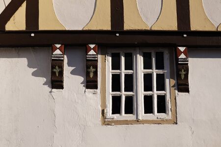Timbered house in Dissen, Osnabruecker land, Lower Saxony, Germany, Europeのeditorial素材
