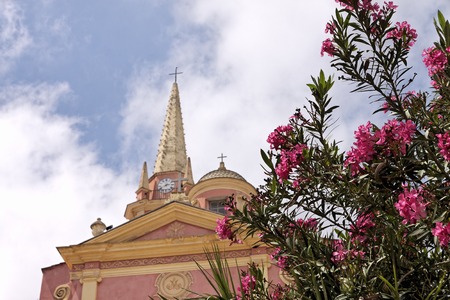 Calvi, Church Sainte Marie Majeure (Ste-Marie-Majeure), Corsica, Franceの写真素材