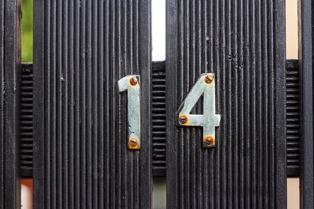SIlver house number 14の写真素材