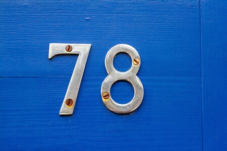 Silver house number 78