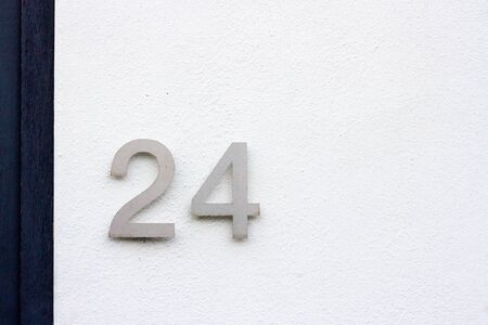 House number 24 with black stripeの写真素材