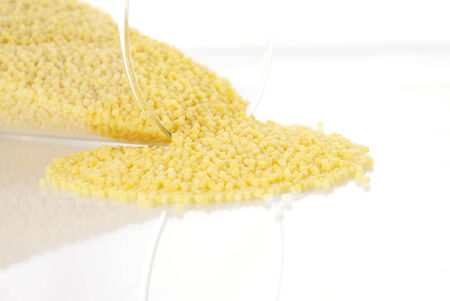 Pasta raw in glassの写真素材