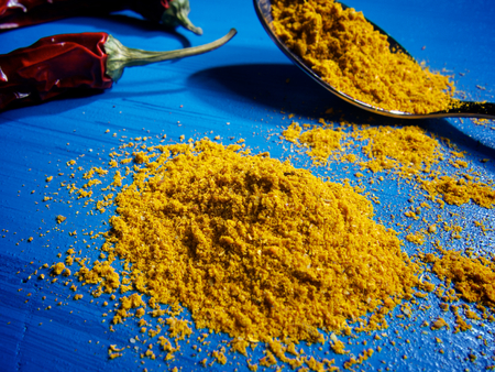 Asian spices chilli and kariの写真素材