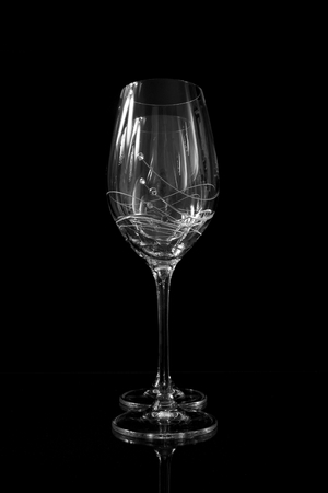 Empty wine luxury glassesの写真素材