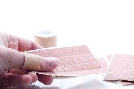 First-aid fix a fingerの写真素材