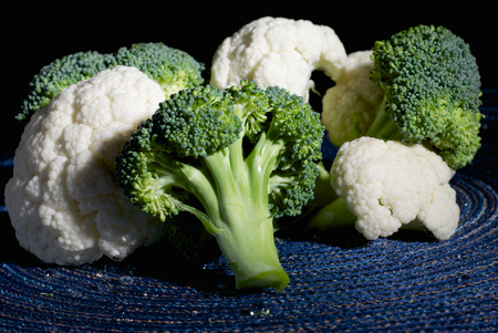 Fresh vegetable - broccoli and cauliflowerの写真素材