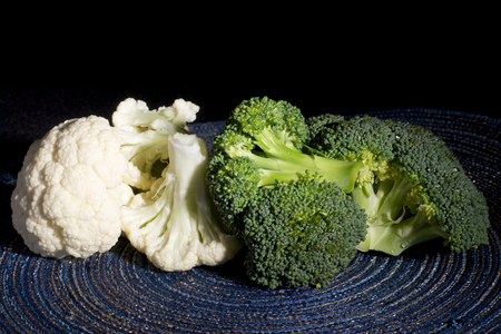 Fresh vegetable - broccoli and cauliflowerの写真素材