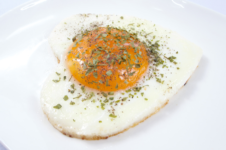 Heart shape from egg の写真素材
