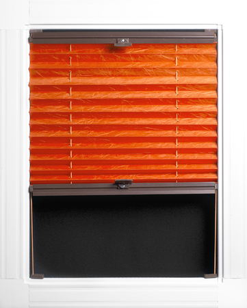 Pleated blind red selling sampleの写真素材