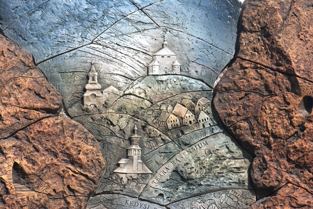 The mining monument in Slovakia - the legend of salamander mythの写真素材