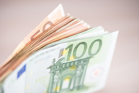 Cash eurosの写真素材