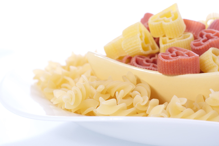 Colored Pasta uncookingの写真素材