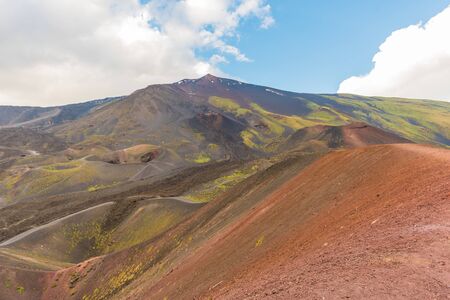 Concept of travel adventure. Sicilia_Etnaの写真素材