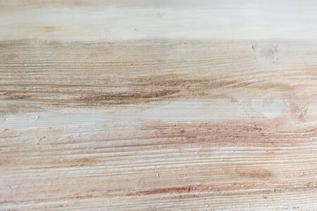 DIY concept, repair and renovation of old wooden furniture with floral decorationの写真素材