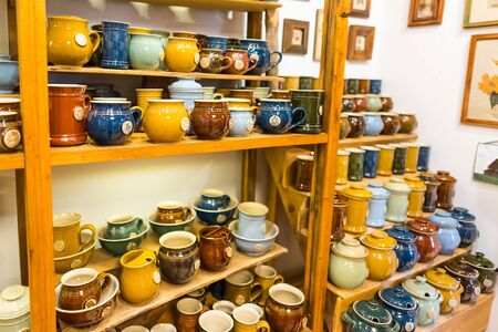 DIY concept. Ceramic handmade decorative glazed dish...