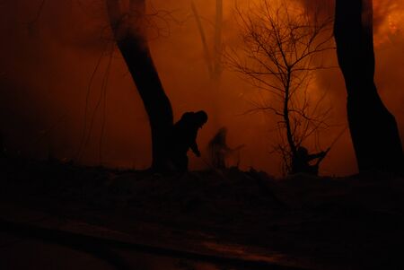 conflagration Burning firefighters fire, people on fire