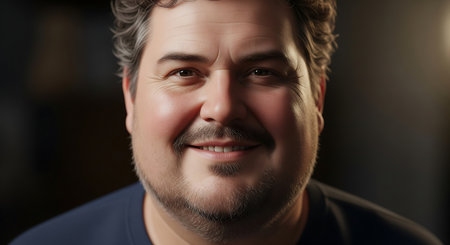 Portrait of a handsome middle-aged man looking at the cameraの素材