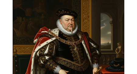 Victorian portrait of a man in a baroque style.の素材