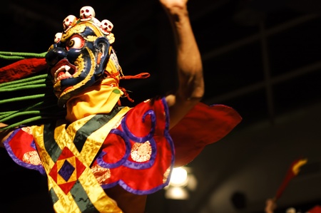 MOSCOW, RUSSIA - OCT 26:  Lama Dance - The Kingdom of Bhutan. First Bhutanese dance festival  in Russia, center Open World. October, 26, 2010 in Moscow, Russiaのeditorial素材