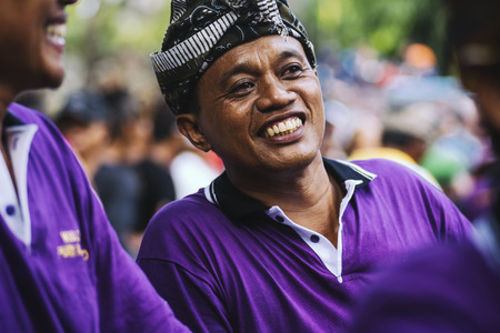 BALI, INDONESIA - MAY 8: Balinese people participating in royal cremation ceremony in Ubud, Bali on May 8, 2016のeditorial素材