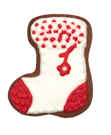 Christmas gingerbread. Isolated on white. Design element for christmas and new year.の写真素材