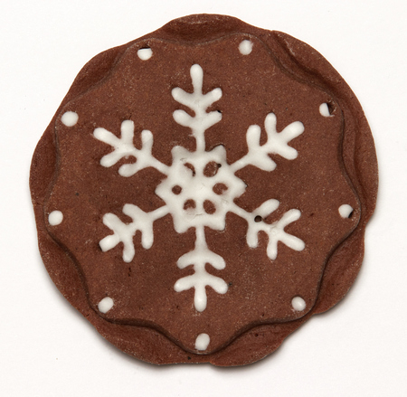 Christmas gingerbread on white background. Design element for christmas and new year.の写真素材