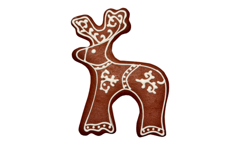 Christmas gingerbread isolated on white background. Design element for christmas and new yearの写真素材