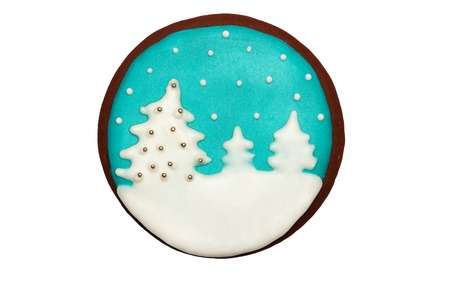 Christmas gingerbread isolated on white background. Design element for christmas and new yearの写真素材