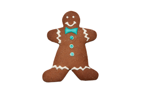 Christmas gingerbread isolated on white background. Design element for christmas and new yearの写真素材