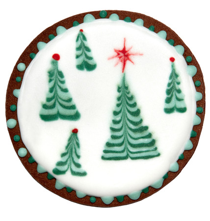 Christmas gingerbread isolated on white background. Design element for christmas and new yearの写真素材