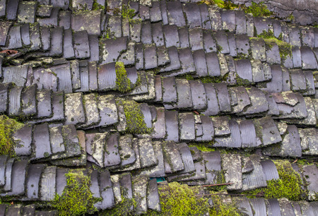 old china roof tilesの写真素材